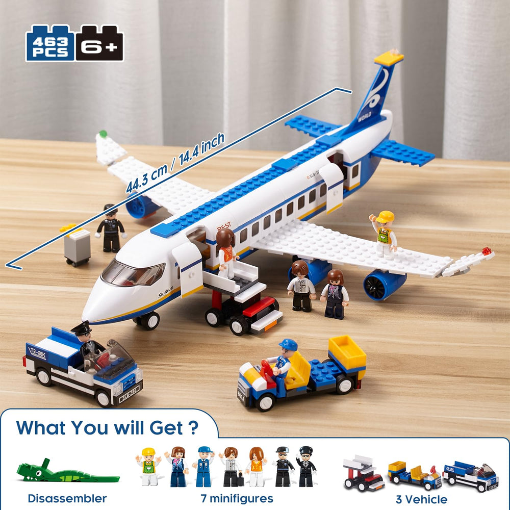 BrickTribe City container loader supports airport logistics role-play