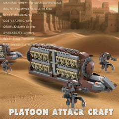 BrickTribe Troop Carrier Construction Kit showcasing detachable troops and tactical deployment.