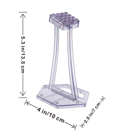 BrickVisions display stand for LEGO Mandalorian N-1, 15° tilt enhances presentation