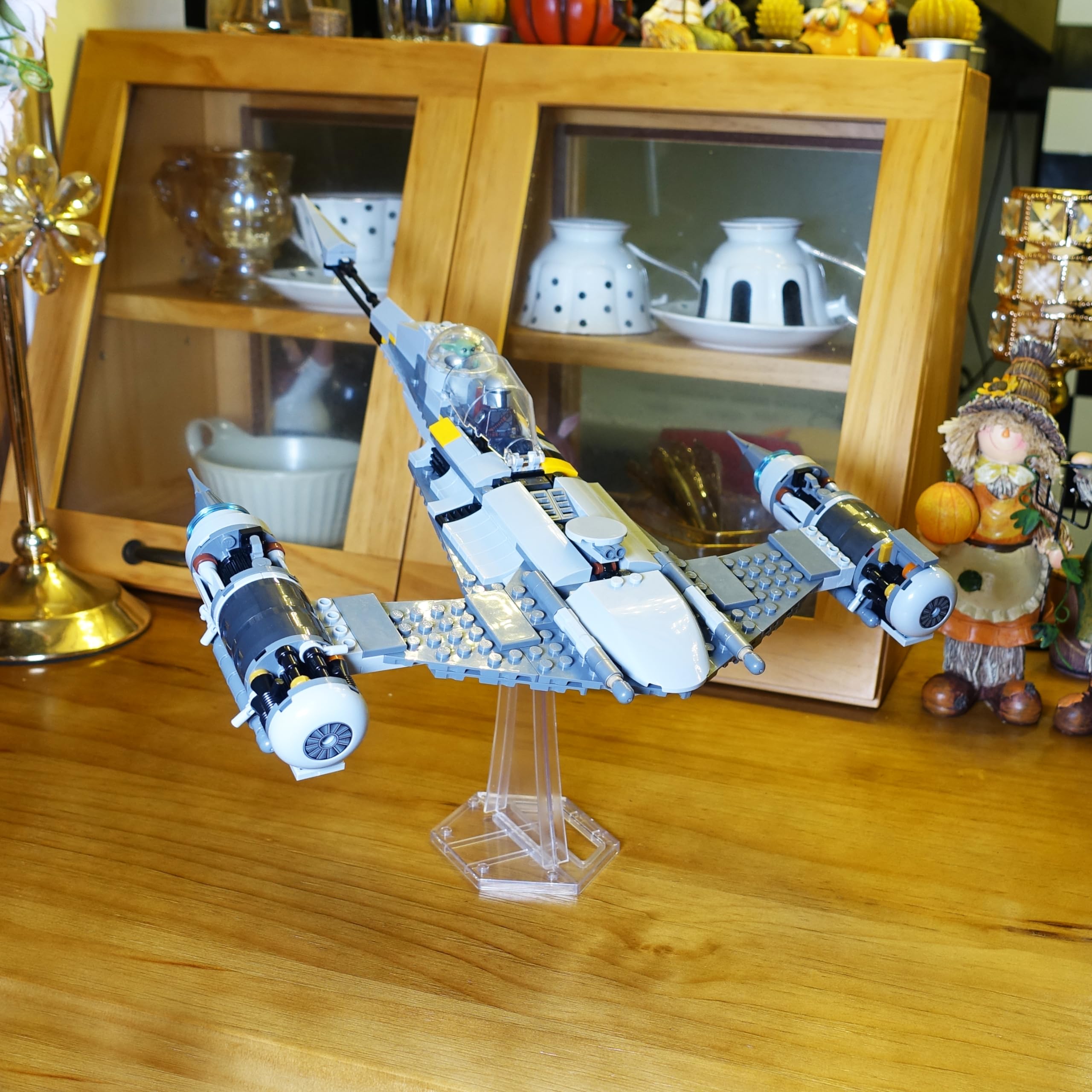 BrickVisions transparent display stand provides unobtrusive support for LEGO builds