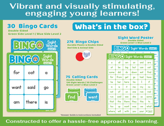 Bright Seed Games bingo calling cards for interactive practice