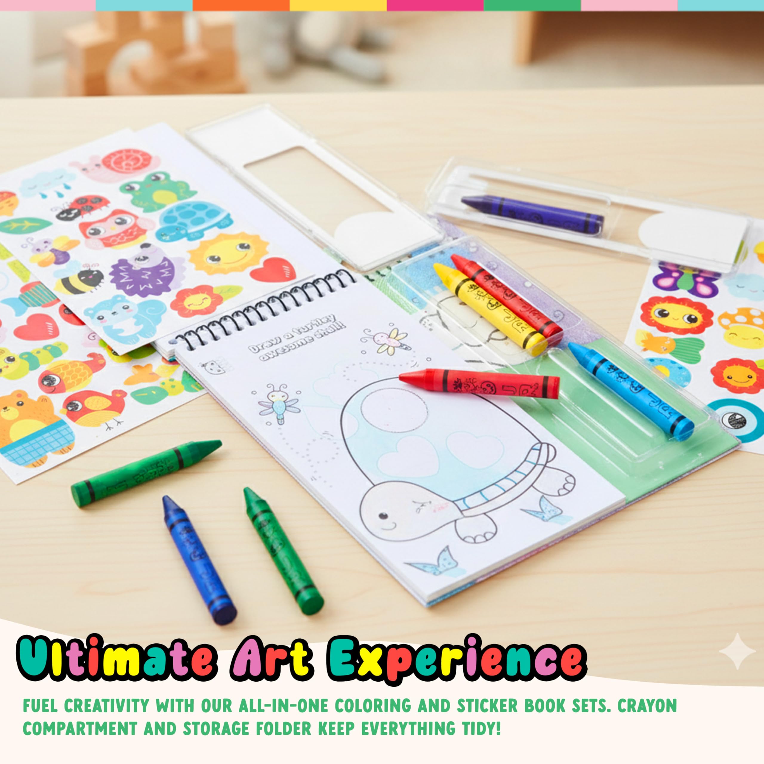 Bright Stripes compact travel folder kit keeps art organized on the go