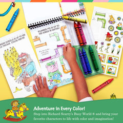 Bright Stripes crayons in a compact case keep colors mess-free
