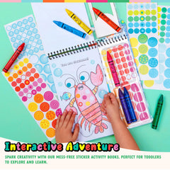 Bright Stripes dot stickers pack boosts imaginative play with ocean-themed scenes.