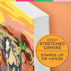 Bright Stripes iHeartArt kids painting session promotes focus and imagination