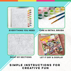 Bright Stripes iHeartArt ready-to-hang artwork for young artists and families