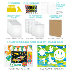 Bright Stripes iHeartArt sticker sheets add playful details to finished pieces