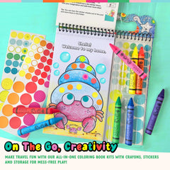 Bright Stripes mess-free arts on the go support quiet, screen-free play.