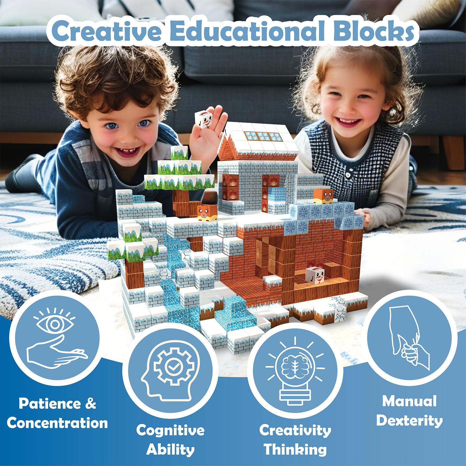 BrightBlox blocks are safe with rounded edges for gentle play.
