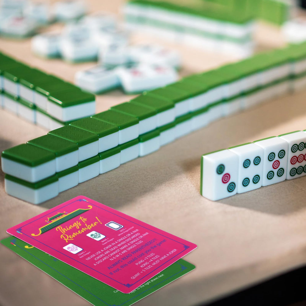 BrightRow mahjong shuffler in use shows easy handling.