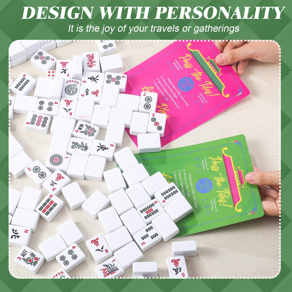 BrightRow mahjong shuffler pink 7x5 portable for parties.