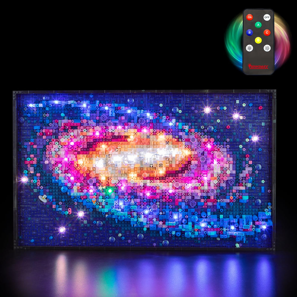BRIKSMAX 2.0 light kit for Milky Way Galaxy lights enhances LEGO display with vibrant illumination
