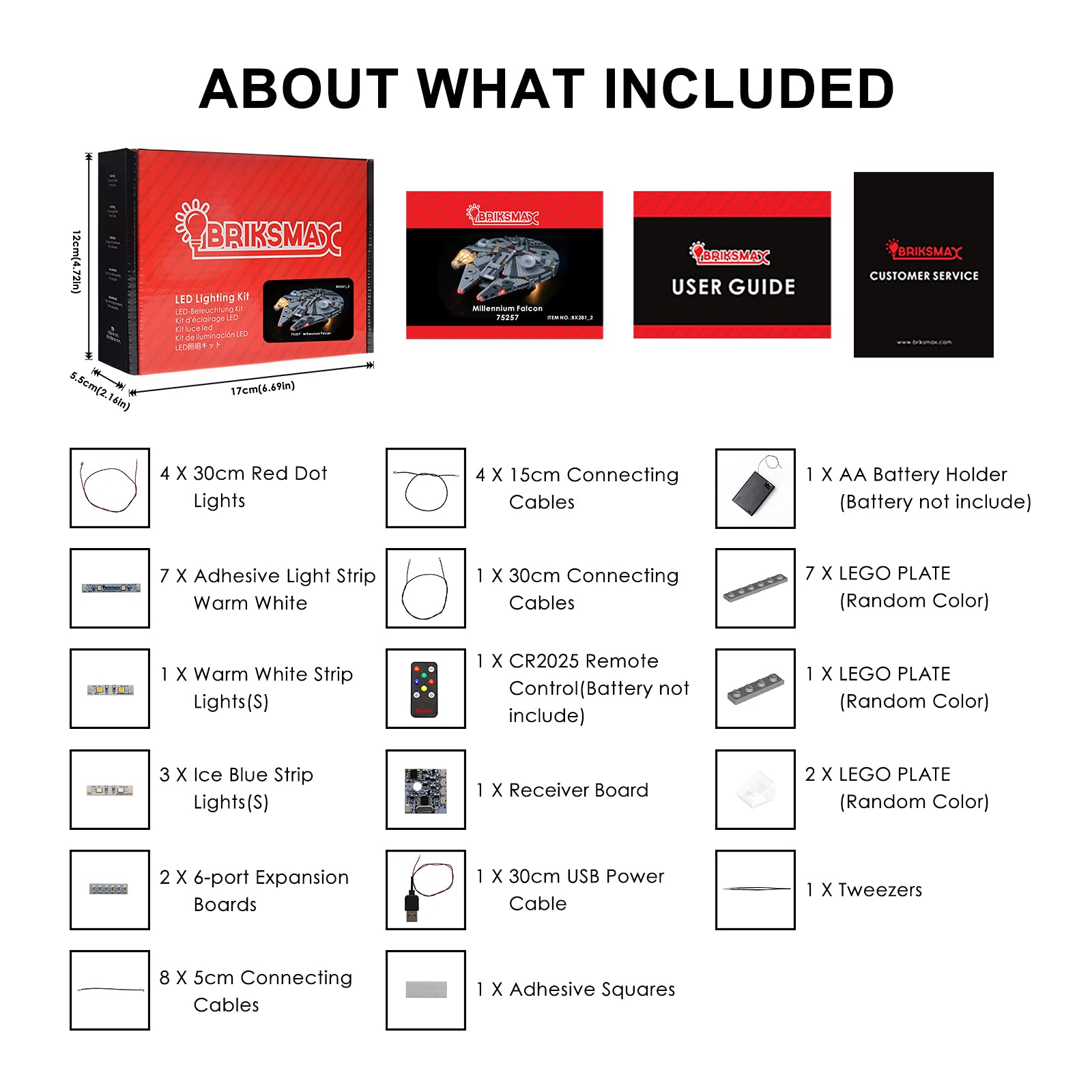 BRIKSMAX adhesive squares help secure lights safely during setup.