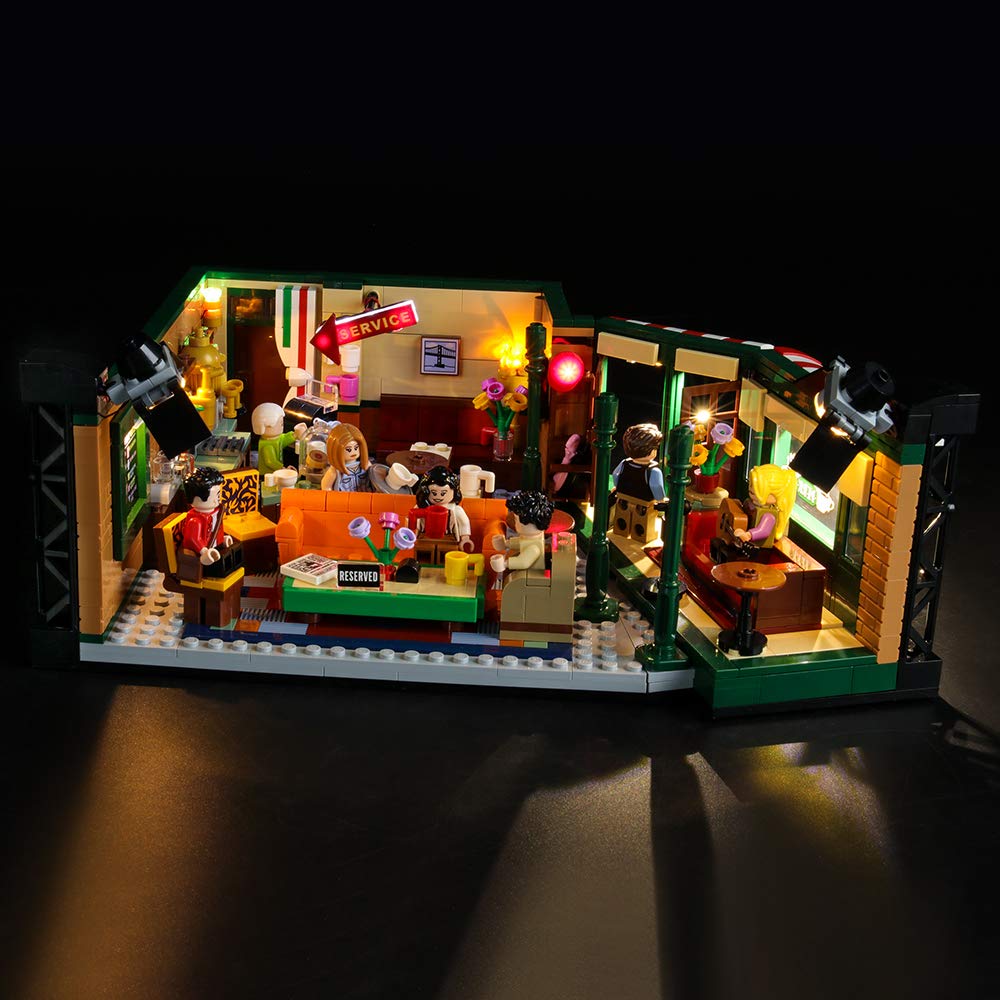 BRIKSMAX LED Lighting Kit for Central Perk glow enhances display brilliance.
