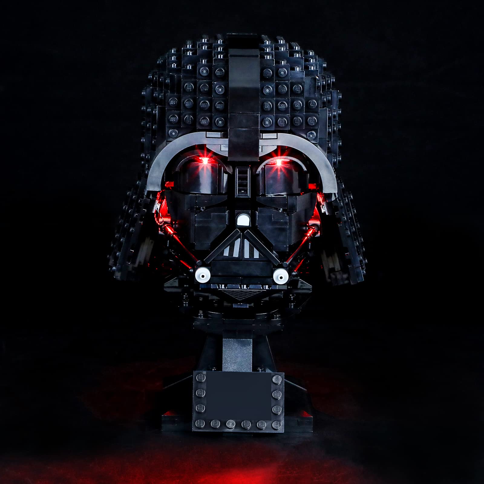 BRIKSMAX helmet LED kit creates a subtle side glow for depth