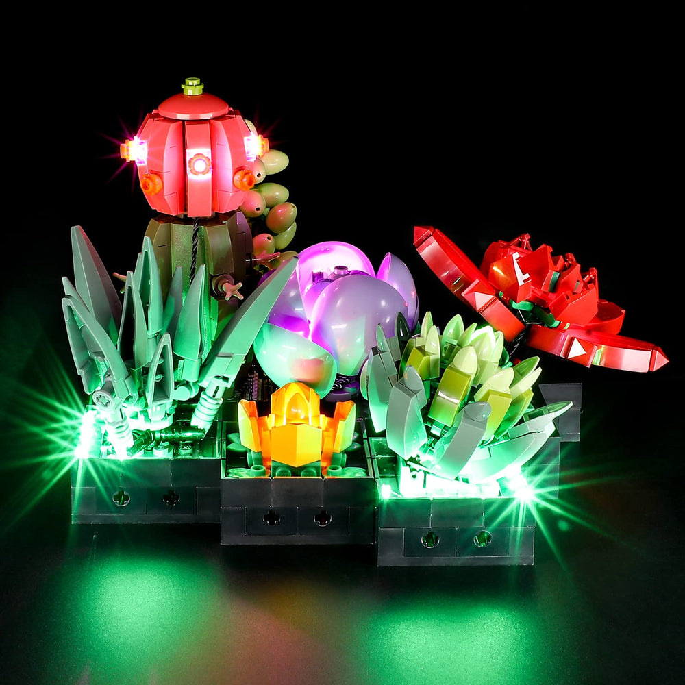 BRIKSMAX LED lighting kit for LEGO 10309 Succulents showcase lighting option