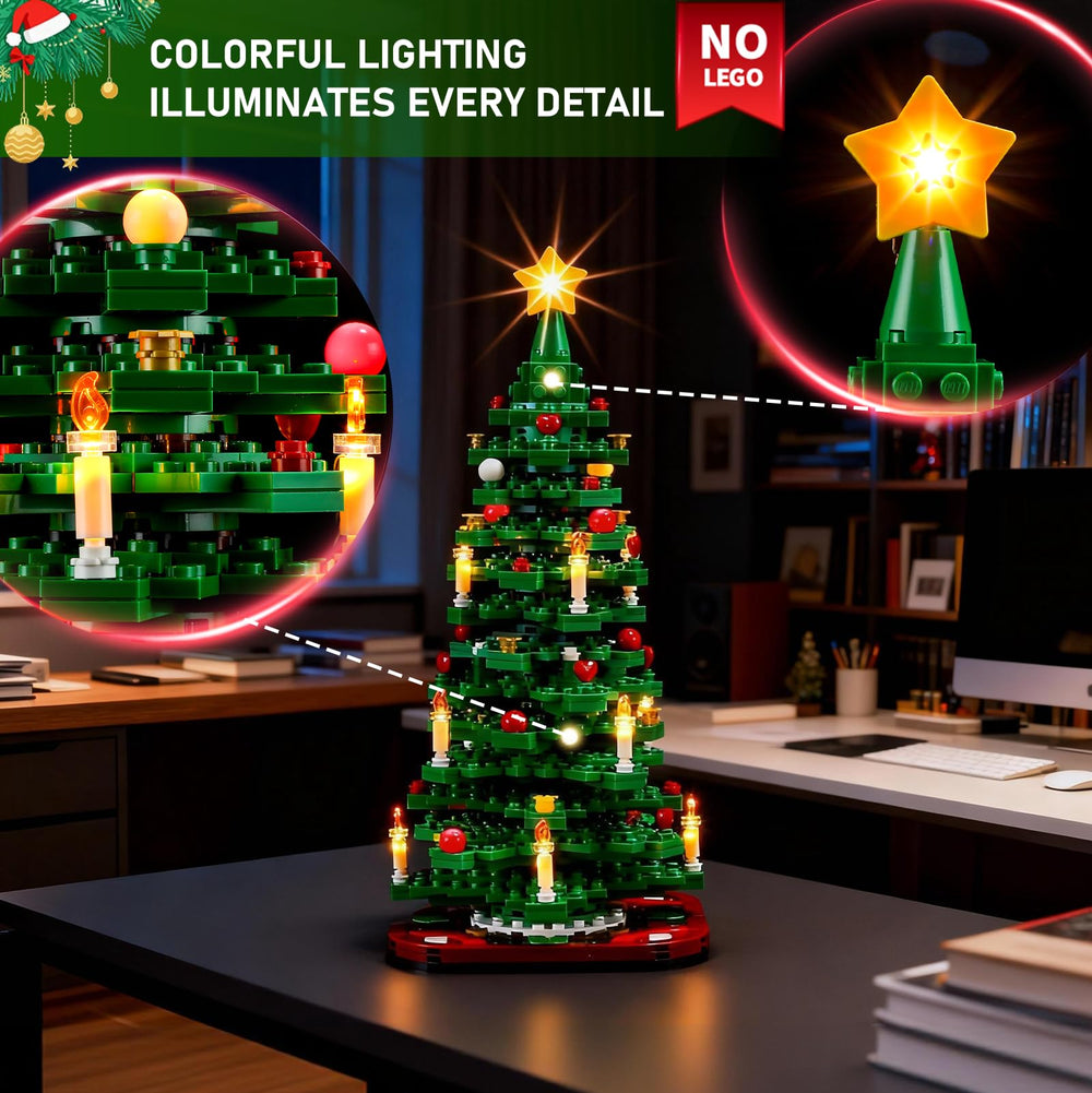 BRIKSMAX LED kit shows hidden wires for a clean LEGO 40573 display.
