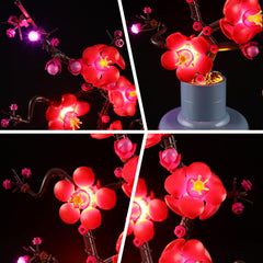 BRIKSMAX Plum Blossom light kit hides wires for clean display