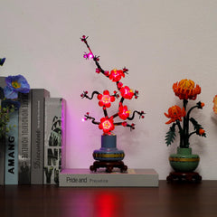 BRIKSMAX Plum Blossom light kit LED diffusion creates soft, even glow
