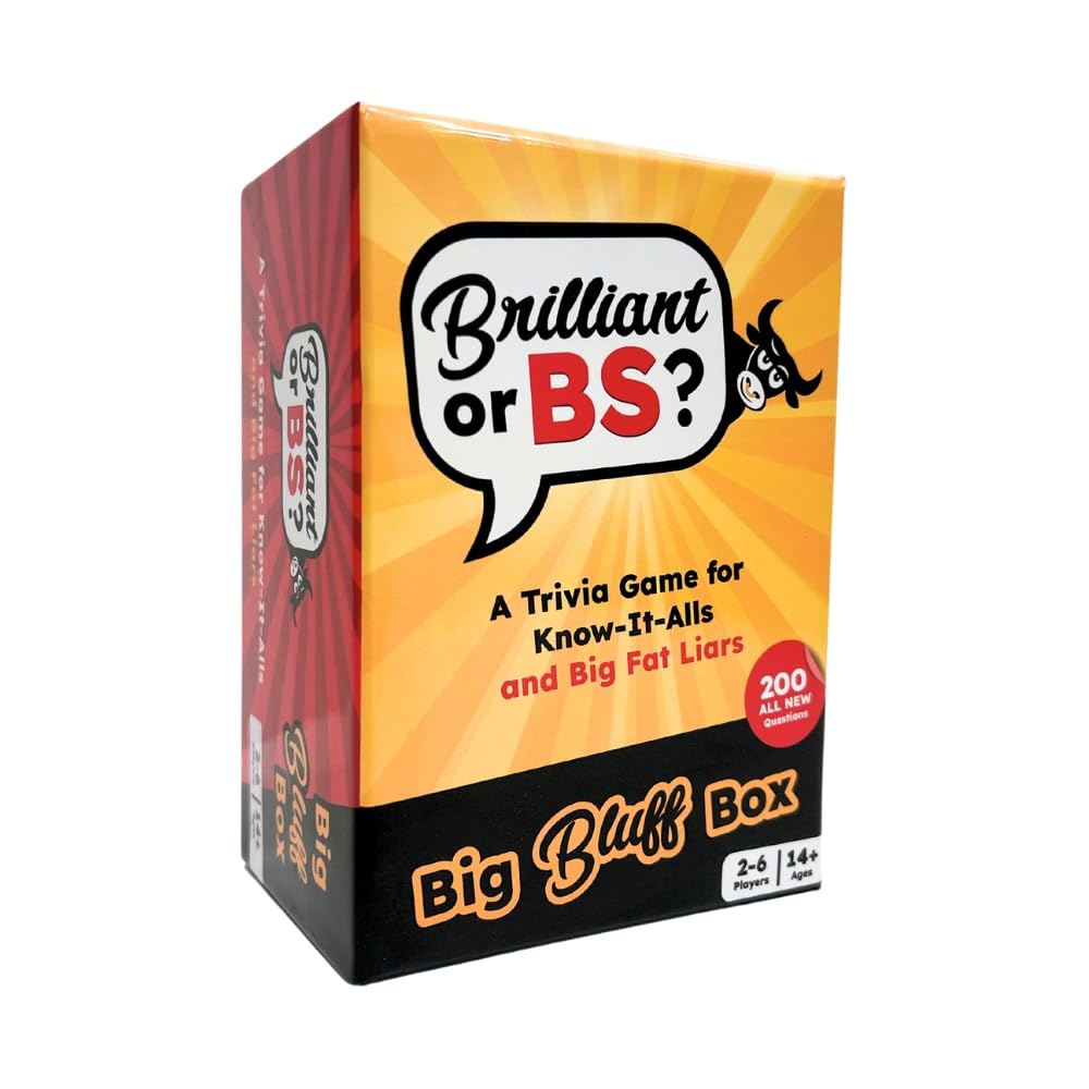 Brilliant or BS Big Bluff Box front view for lively party rounds