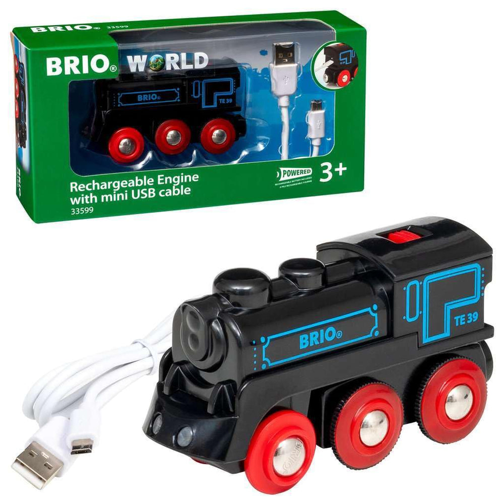BRIO 33599 engine designed to work with BRIO World wooden trains and wagons.