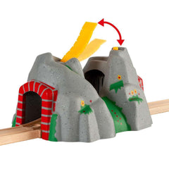 BRIO Adventure Tunnel showcases FSC-certified beech wood finish.