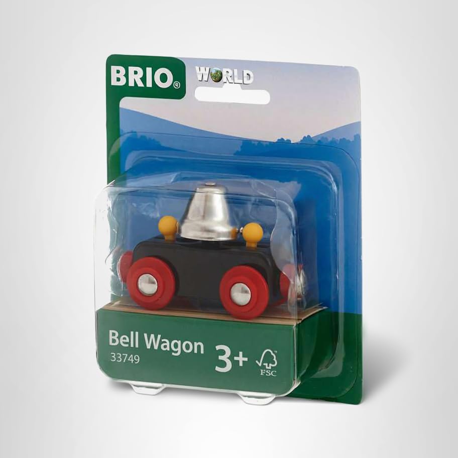 BRIO Bell Wagon gift idea for ages 3 plus supports imaginative, independent play.
