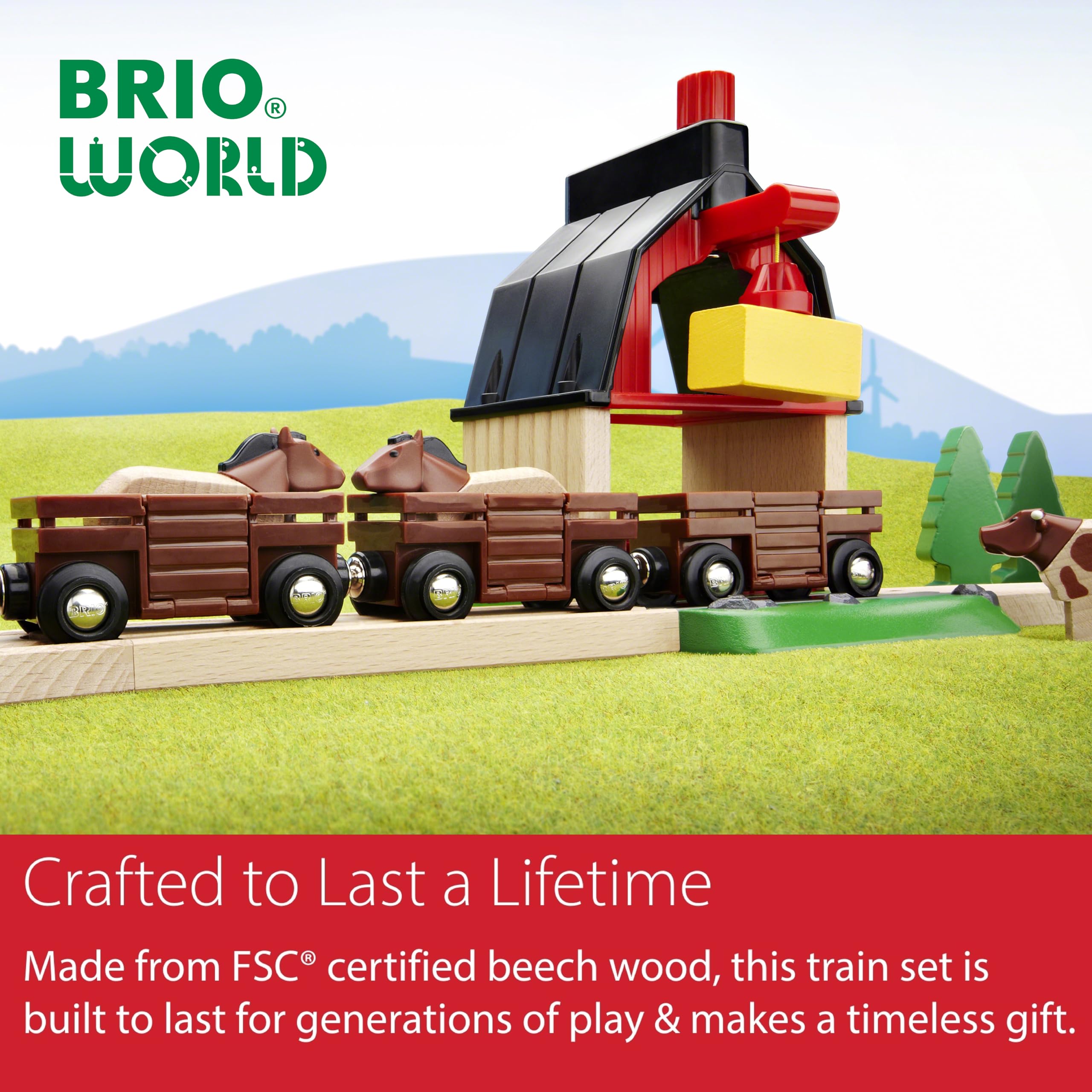 BRIO pasture adventure scene inspires storytelling and role-play fun