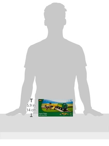 BRIO farm train cow car for gentle livestock transport during pretend play
