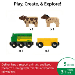 BRIO farm livestock car two offering secure loading and transport
