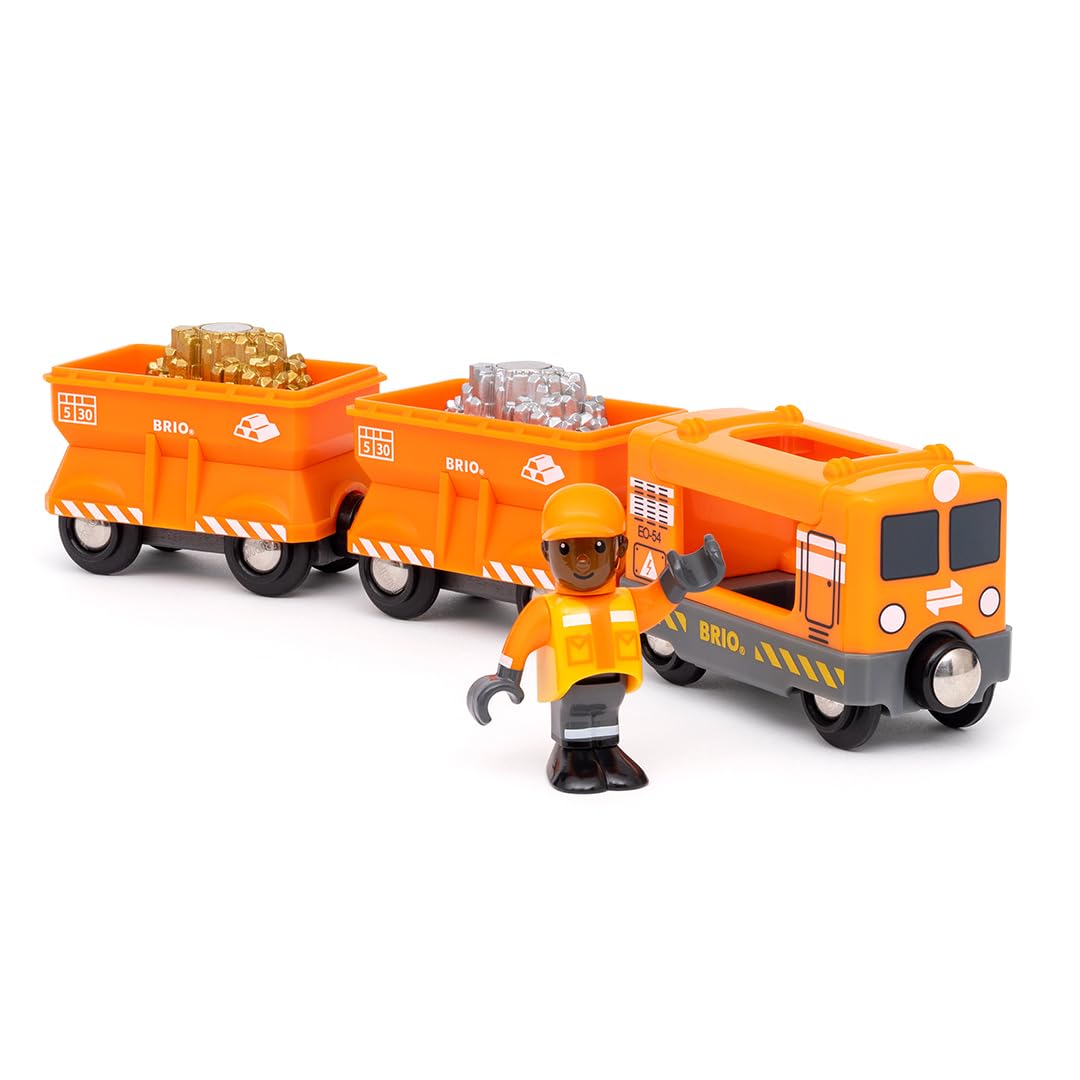 BRIO Gold Cargo Train wagons loaded with gold and silver treasures