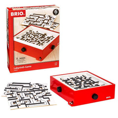 BRIO Labyrinth Game top view with maze and handles for focused play