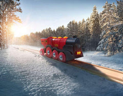 BRIO Mighty Red Action Locomotive button controls for easier kid-led play.