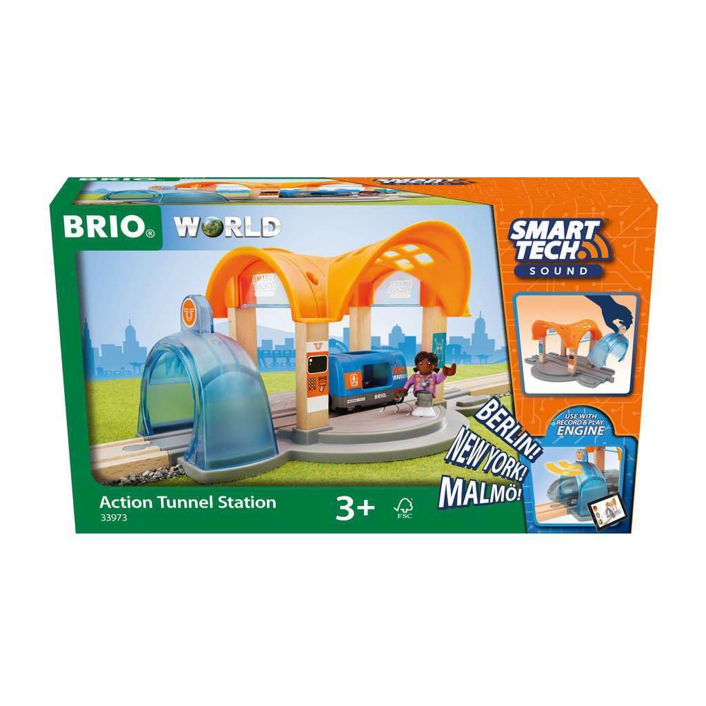 BRIO Smart Tech Sound Action Tunnel Station with lights for engaging play