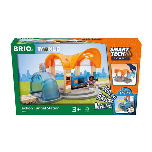 BRIO Smart Tech Sound Action Tunnel Station with lights for engaging play