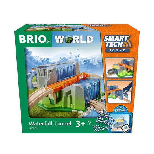 BRIO Smart Tech Sound Waterfall Tunnel front view showcases interactive play enhancing imagination
