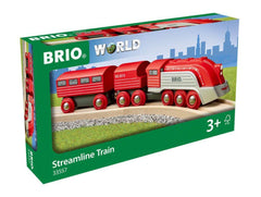 BRIO Streamline train compatibility with BRIO World sets enables layouts