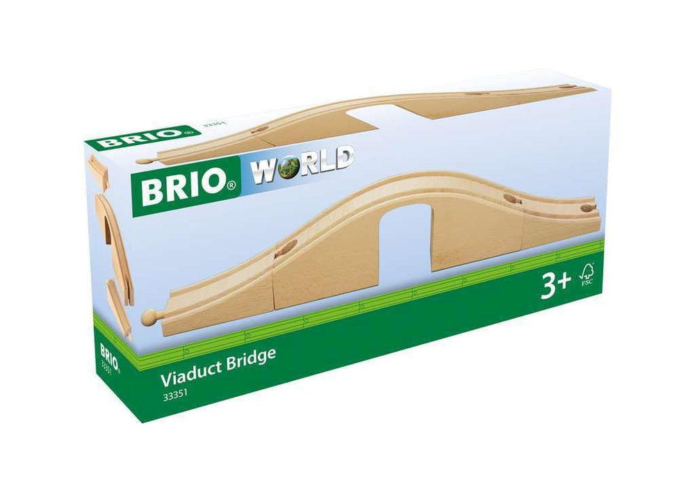 BRIO Viaduct Bridge 14-inch span enables imaginative over and under track play.