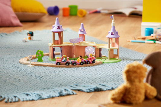 BRIO wooden tracks and bridge, easy to connect for expandable play environments