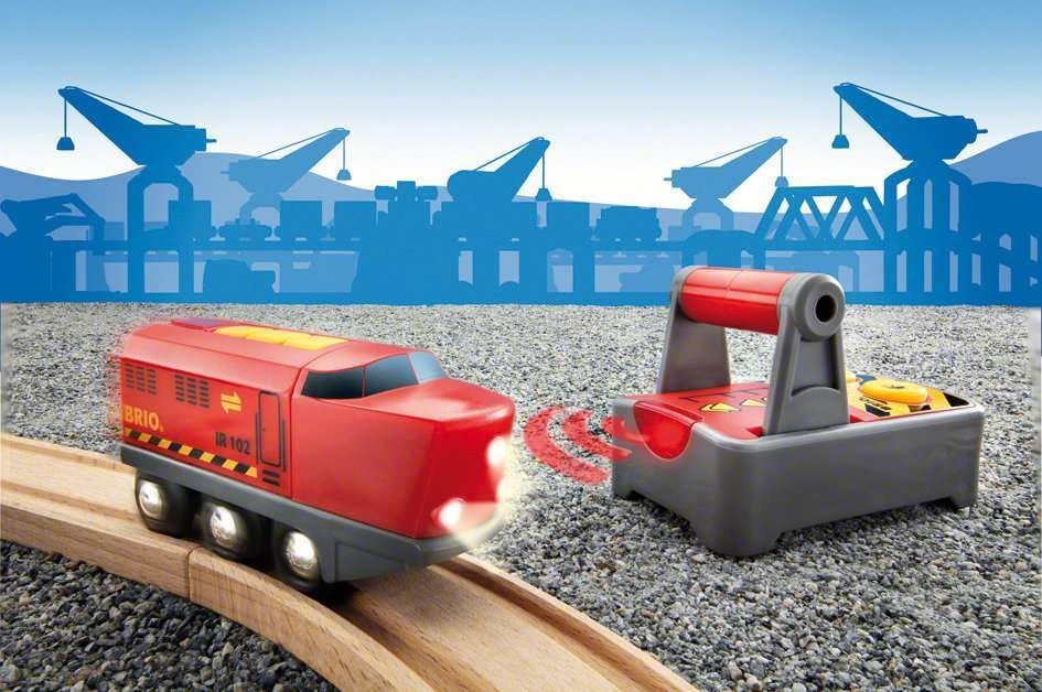 BRIO track construction visuals illustrate customizable layouts for creative railway worlds