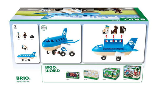 BRIO World 33306 airplane with two poseable figures for storytelling