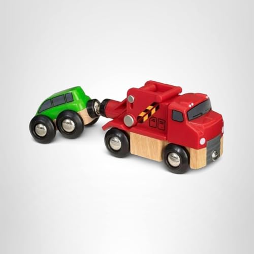 BRIO World 33528 tow truck includes an action figure for play