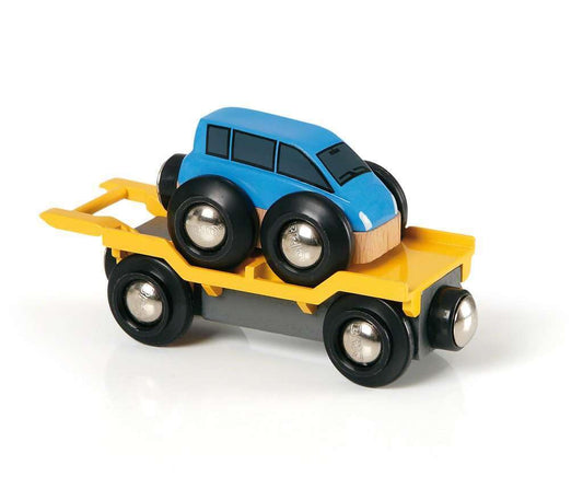 BRIO World 33577 car transporter with tilting wagon sparks imaginative play and motor skills