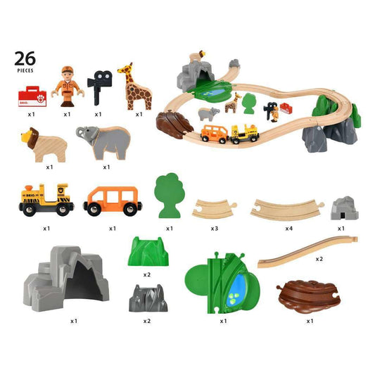 BRIO World Safari Animal Wagon for interactive scenes