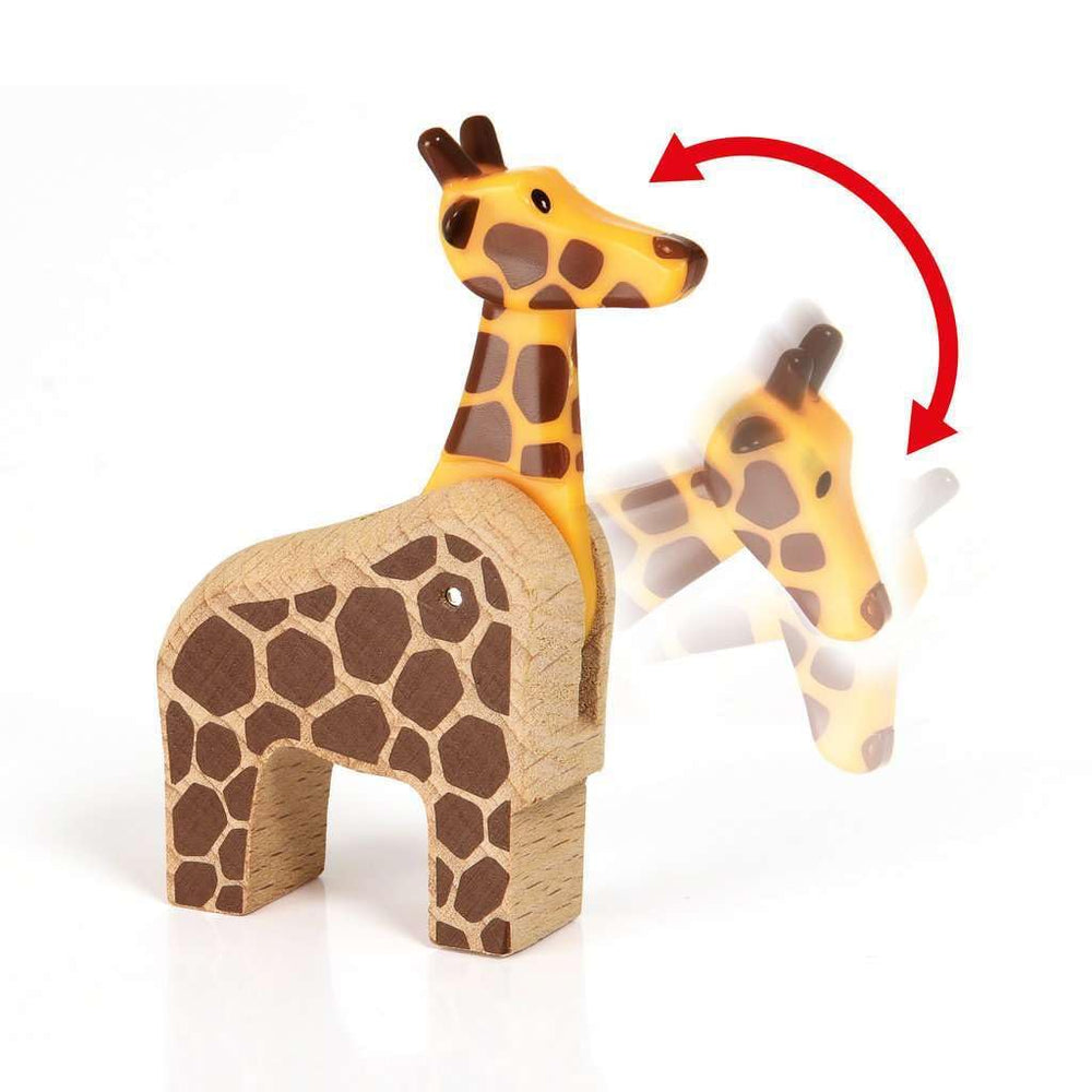 BRIO Giraffe figure adds a tall, friendly character