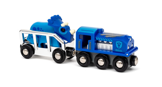 BRIO 36111 Special Edition Train in blue-silver for imaginative railway play.