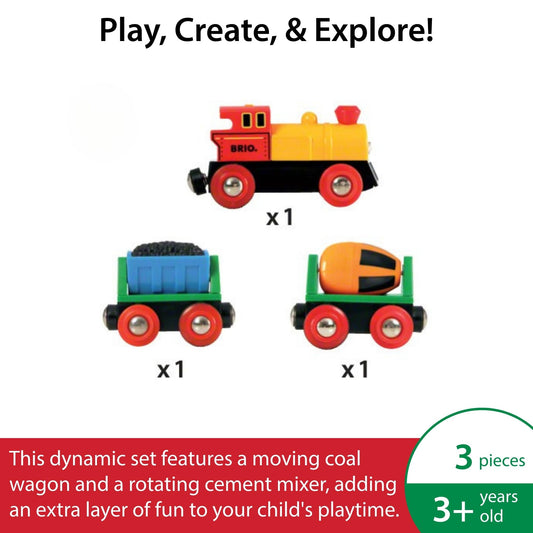 BRIO World moving coal wagon adds dynamic scenes to pretend play