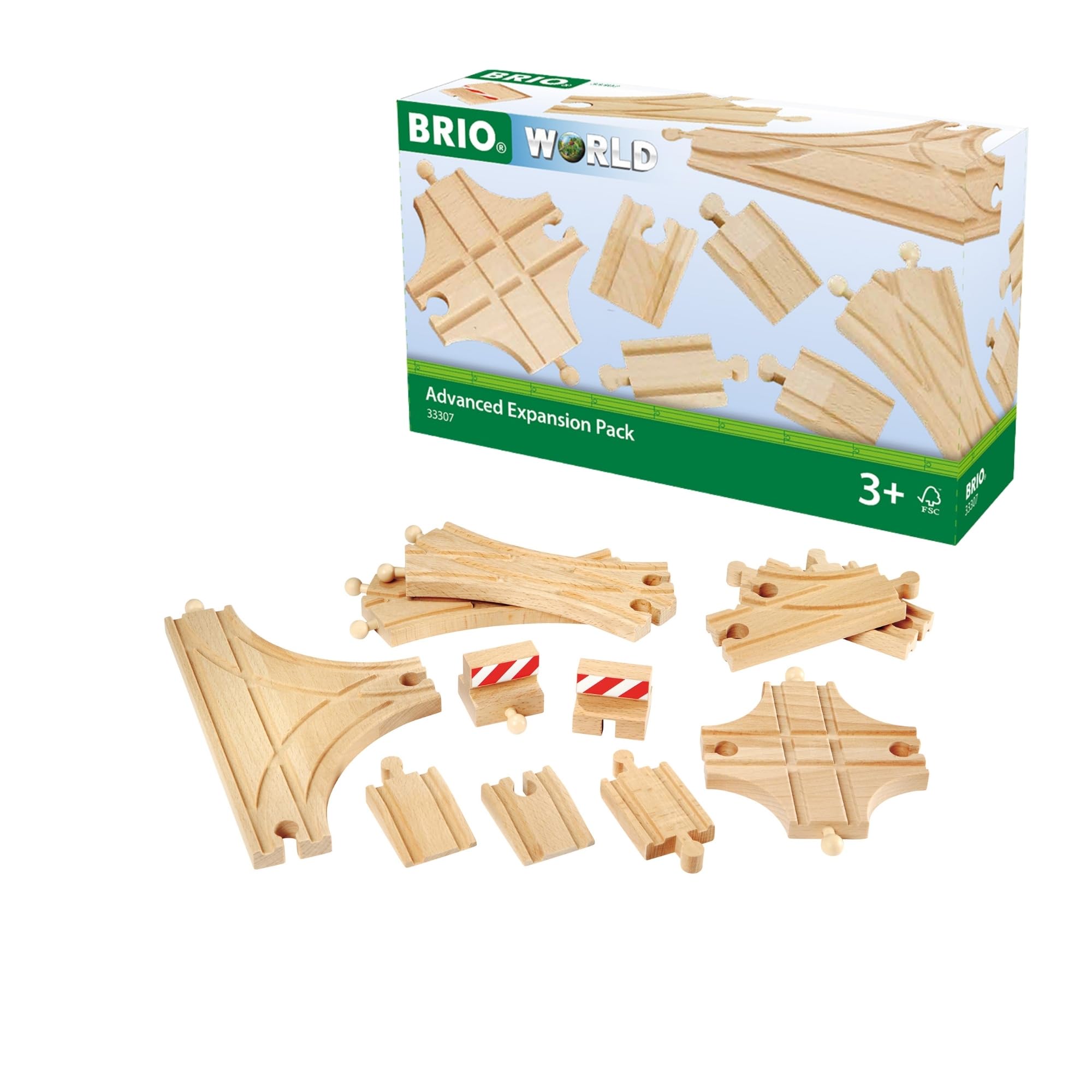 BRIO World Advanced Expansion Pack 11-piece track set for limitless imaginative railway layouts