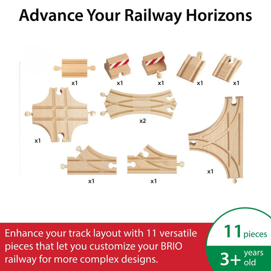 BRIO World Advanced Expansion Pack t-switch enables versatile track configurations