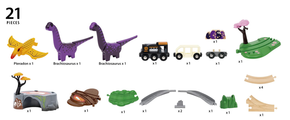 BRIO World cave and track scene enriching prehistoric adventures